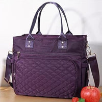 Insulated Lunch Bag Lunch Box Storage Bag Cooler Tote Bag Purple