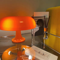 Retro LED Mushroom Table Lamp  Dimmable Desk Lamp Hotel Bedroom Decoration Orange