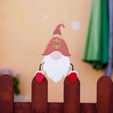 Christmas Fence Peeker Decoration Peeping Over Fence Xmas Outdoor Garden Sign Style 2