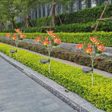 Solar 7-Head Orchid Lights Outdoor Garden Decorative Light Orange