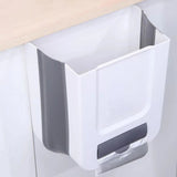 Foldable Hanging Kitchen Trash Can with Lid Garbage Can Waste Bin for Kitchen Bathroom Camping