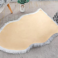 Faux Fur Shaggy Area Rug Floor Mat Living Room Mat Bedroom Home Decor White