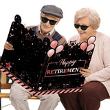 Large Retirement Greeting Card Guest Book Party Decorations Pink