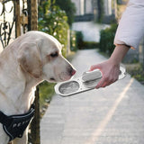 350ml Foldable Pet Dog Water Bottle Leak-proof Water Feeder for Travel Walking Hiking Grey