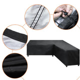 Water Resistant L-Shape Outdoor Furniture Cover Patio Corner Sofa Cover