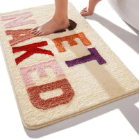 Anti Slip Flocking Floor Mat Bathroom Entry Doormat Home Decor Yellow