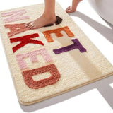 Anti Slip Flocking Floor Mat Bathroom Entry Doormat Home Decor Yellow