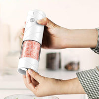 Electric Grinder for Salt Pepper Rechargeable Automatic Pepper Mill Shaker White