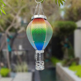 Solar Lantern Flame Light Hanging Hot Air Balloon Light Outside Garden Patio Decor Rainbow