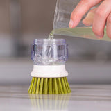 Multi-purpose Scrubbing Dish Brush with Soap Dispenser Cleaning Brush Kitchen Cleaning Tool Green