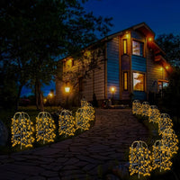 2Pcs Solar Firecracker Garden Lights DIY Outdoor Firework Landscape Lamp Christmas Party Decor Warm