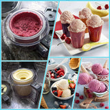 4Pcs Ice Cream Pints Cup Storage Jars with Lids Compatible with Ninja NC299AM C300s Series