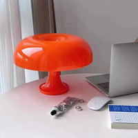 Retro LED Mushroom Table Lamp  Dimmable Desk Lamp Hotel Bedroom Decoration Orange