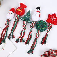 6pcs Christmas Pet Dog Chew Toys Braided Rope Pet Toys