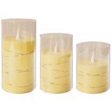 3Pcs LED Candles Battery Operated Fake Candles for Romantic Ambiance Home Decoration Beige