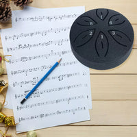 6-Note Rain Drum for Outside Garden Mini Steel Tongue Drum Instrument Black