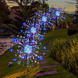 5-in-1 Solar Firework Lights Water-resistant Outdoor Stake Lights Christmas Garden Lights Multicolor