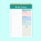 A5 To Do List Notepad  52 Sheets Tear Off Daily Planner Checklist Notebook for Tasks Goal Achievement Green