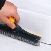 2 in 1 Floor Scrub Brush Crevice Cleaning Brush Multi-Purpose Gap Floor Brush Yellow