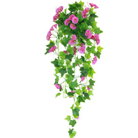 88-Flower Artificial Vine Flowers Hanging Artificial Petunias Garden Home Decoration Purplish Red