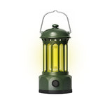 Retro Tent Camping Lantern Rechargeable Night Lamp Camping Light Green