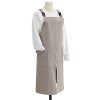 Kitchen Apron with Pockets Chef Apron Adjustable Aprons for Crafting Drawing Grey