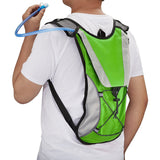 Hydration Pack Water Rucksack Backpack with 2L Hydration Bladder for Cycling Hiking Camping Travel Green