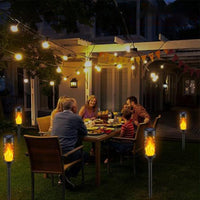 4Pcs Solar Flickering Flame Lights Outdoor Tiki Torches Lights for Outside Decor