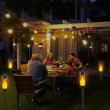 4Pcs Solar Flickering Flame Lights Outdoor Tiki Torches Lights for Outside Decor