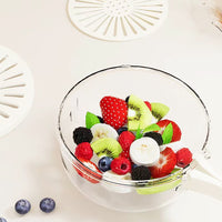 Pcs Multifunctional Draining Bowl Drainage Basket Funnel Fruit Vegetable Washing Basket White