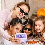 1080P Kids Instant Print Camera Dual Lens Digital Camera Christmas Birthday Presents Purple