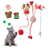 Christmas Theme Cat Toy Set Pet Interactive Toy Set Style 3