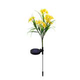 2Pcs Set Solar Flower Lights Garden LED Decorative Stake Light Outdoor Yard Patio Decor Yellow