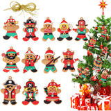 12Pcs Gingerbread Man Decoration Christmas Tree Hanging Pendants Style 5