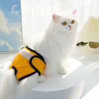 Washable Female Pet Nappy Diaper Dog Cat Physiological Pants Yellow