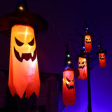 3M Halloween String  Light Hanging Ghost Hat Lamp Prop Party Decor Orange