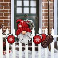 Christmas Outdoor Fence Peeker Xmas Garden Ornaments Decoration Style 3