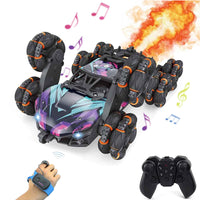 2.4GHz Remote Hand Control 8 Wheels Stunt Car Toys Gesture Sensing Remote Control Car Toy Purple