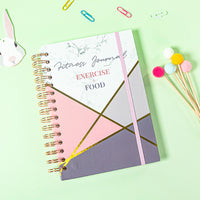 Fitness Schedule Journal Notebook Exercise Planner Notepad Writing Planner Daily Planner Pink