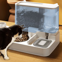 2-in-1 Pet Automatic Feeder Food Water Dispenser Pets Auto Feeder Blue