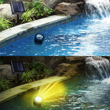 Solar Underwater Light Waterproof Pool Landscape Garden Projection Light Warm