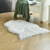 Faux Fur Shaggy Area Rug Floor Mat Living Room Mat Bedroom Home Decor White