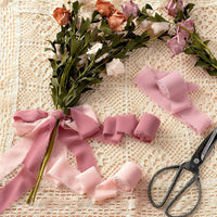 3 Rolls Fringe Chiffon Silk Ribbon Set Frayed Edges Ribbon Wedding Gifts Wrapping Decoration Style 3