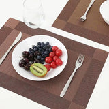 Set of 6Pcs Placemats with Coasters Heat Stain Non-Slip Washable Dining Table Place Mats Coffee