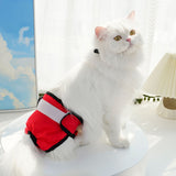 Washable Female Pet Nappy Diaper Dog Cat Physiological Pants Red