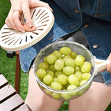 Pcs Multifunctional Draining Bowl Drainage Basket Funnel Fruit Vegetable Washing Basket White