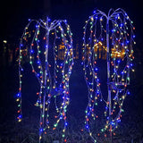 2Pcs Solar Firecracker Garden Lights DIY Outdoor Firework Landscape Lamp Christmas Party Decor Colorful