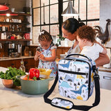 Kids Insulated Lunch Bag Thermal Picnic Bags with Adjustable Strap Style 3