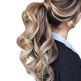 2Pcs 40cm Natural Claw Clip-In Style Hair Extensions Thick Curly Ponytail Long Pony Tail Style 3