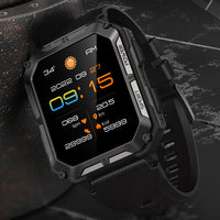 Military Smart Watches for Men Bluetooth Tactical Outdoor Sports Fitness Watch Tracker Compatible with Android iOS Black